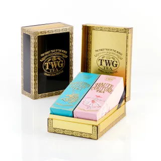【TWG Tea】時尚茶罐雙入禮盒組 時尚紅茶 100g+皇后早餐茶 100g(紅茶+綠茶)