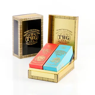 【TWG Tea】時尚茶罐雙入禮盒組 國王早餐茶130g+皇后早餐茶 100g(紅茶+綠茶)