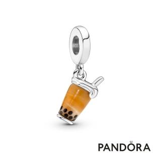 【Pandora 潘多拉】琉璃珍珠奶茶吊飾