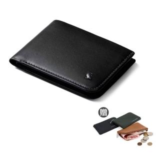 【Bellroy】Hide & Seek Lo 系列真皮橫式零錢短夾(沉穩黑)