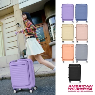 【AMERICAN TOURISTER 美國旅行者】28吋 FRONTEC 前開式/上掀式可擴充輕量PC避震煞車輪行李箱(多色可選)