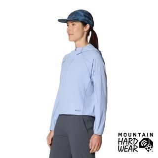 【Mountain Hardwear】Sunshield™ Hoody 防曬抗臭長袖半拉鍊連帽短版上衣 女款 海風藍 #2110511
