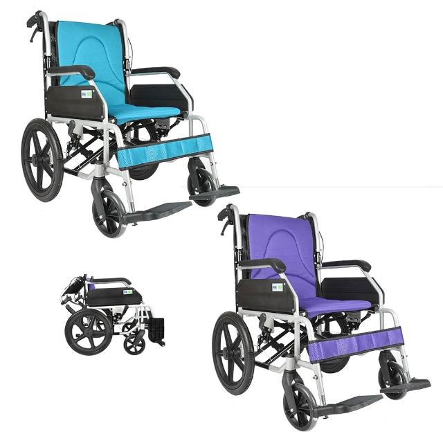 【恆伸醫療器材】ER-0013-1 恆伸輕量系列 看護型 鋁合金 輪椅 雙層布坐背墊(可折背、顏色隨機)