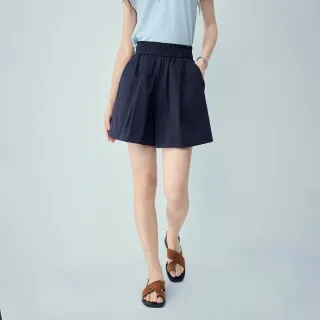 【GIORDANO 佐丹奴】女裝純棉花邊鬆緊腰休閒短褲(多色任選)