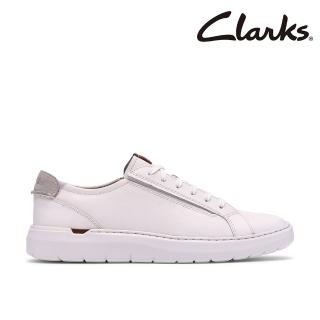 【Clarks】男鞋 Flexwell Lace真皮輕量綁帶板鞋 休閒鞋(CLM87427C)