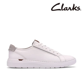 【Clarks】男鞋 Flexwell Lace真皮輕量綁帶板鞋 休閒鞋(CLM87427C)