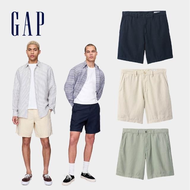 【GAP】男裝 卡其休閒短褲-多色任選(726414)