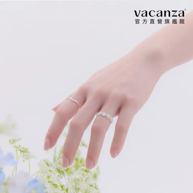【vacanza】花圈雛菊 925純銀飾品 純銀戒指 尾戒(抗過敏 情人節禮物 生日禮物)