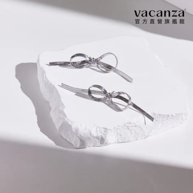 【vacanza】流線蝴蝶結線條 耳環(情人節禮物 生日禮物)