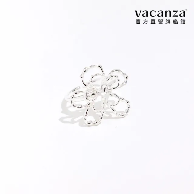 【vacanza】雙層小花 925純銀飾品 純銀戒指(抗過敏 情人節禮物 生日禮物)
