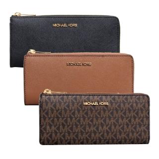 【Michael Kors】MK JET SET TRAVEL防刮皮革L型拉鍊式長夾 /MK長夾(多款任選)