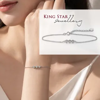 【King Star】K金天然鑽石手鍊 蜂巢 (使用無色等級天然美鑽)