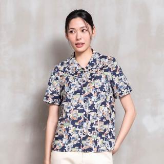 【perng yuh 芃諭名品】午後街角 印花 棉質 襯衫(2026 SS Collection｜5A春夏新品上市)