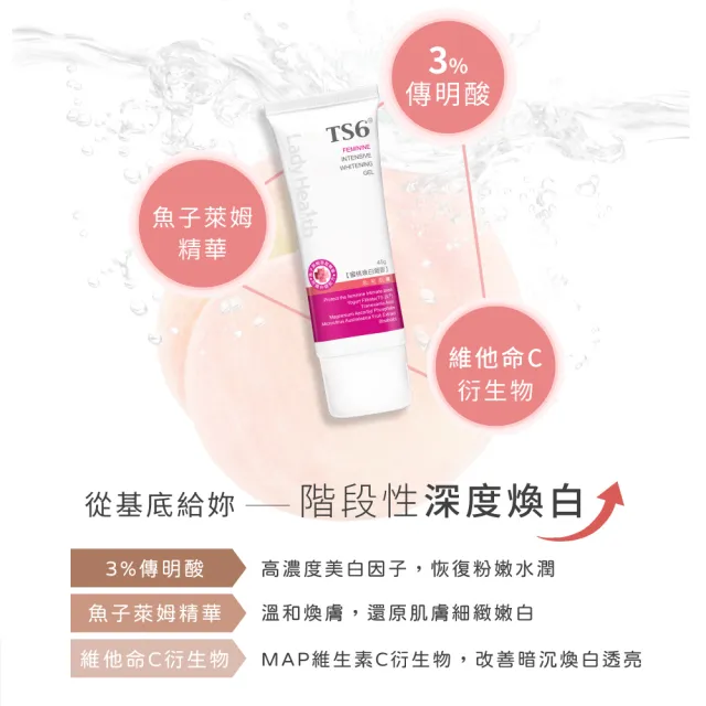 【TS6 護一生】蜜桃煥白凝膠-私密美白保養(45g)