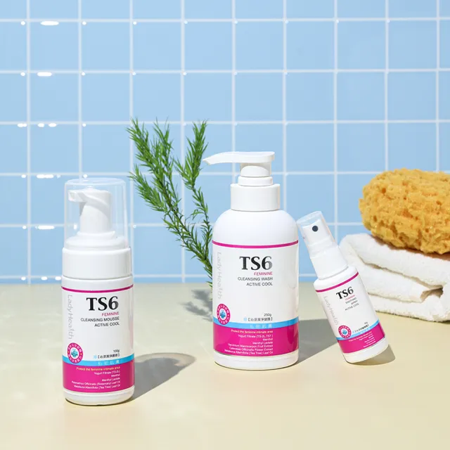 【TS6 護一生】沁涼潔淨慕斯100g+沁涼潔淨凝露250g+沁涼舒緩噴霧40g(私密清潔 涼感)