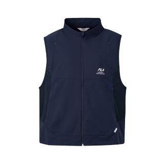 【FILA】FILA 男拉鍊背心-丈青 1VEA-1106-NV