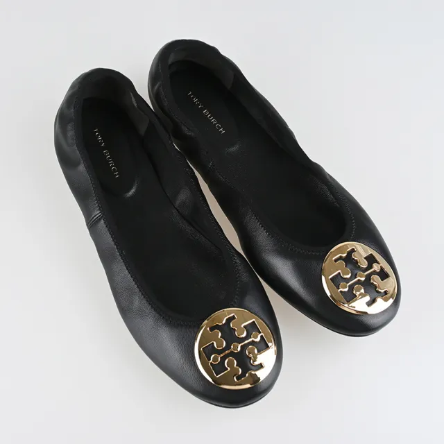 【TORY BURCH】TORY BURCH REVA 芭蕾平底鞋(黑)