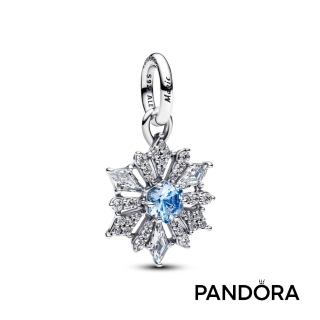 【Pandora 潘多拉】迪士尼《冰雪奇緣》艾莎女王雪花造型吊飾-飾品/情人節禮物/生日禮/純銀