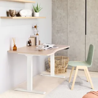 【FUNTE】Mini+ 電動升降桌/三節式 90x60cm 八色可選(辦公桌 電腦桌 工作桌)