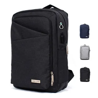 【NEW STAR】後背包 時尚機能防水包 雙層筆電包包 大容量 電腦包 男 女 男包 現貨 BK295