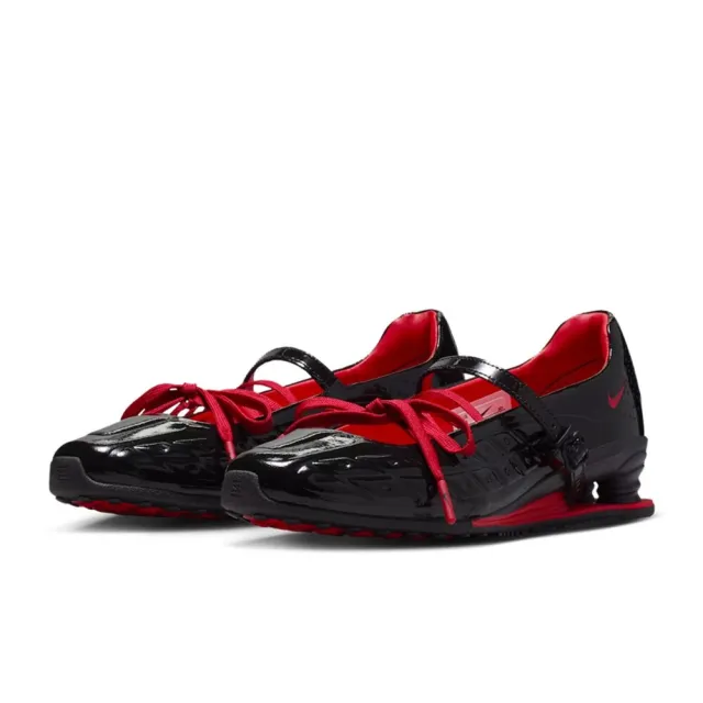 【NIKE 耐吉】W LABELHOOD x Nike Shox Z Calistra 黑 漆皮 花卉刺繡 回彈 休閒鞋 運動鞋 女鞋 IW7881-001