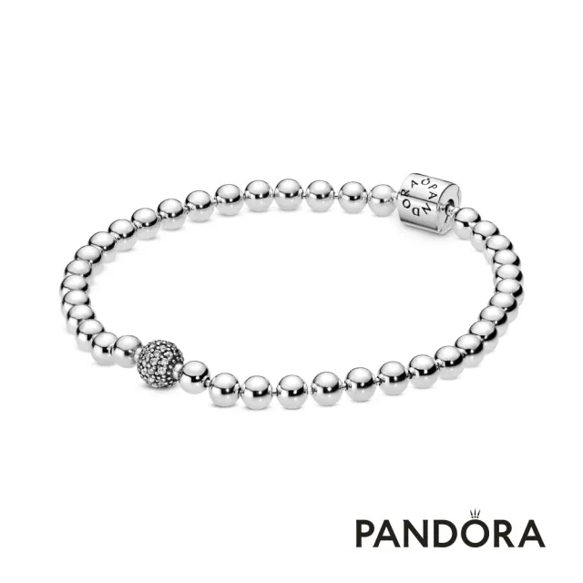 【Pandora 潘多拉】珠飾密鑲寶石手鏈