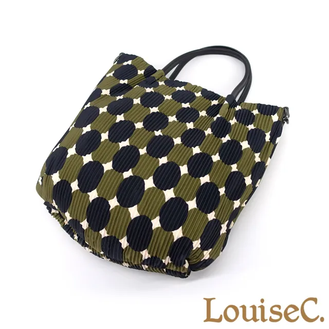 【LouiseC.】雙11 Tree House 日系三宅風 壓褶防水布 小牛皮 手提斜背包 15色 YS3867