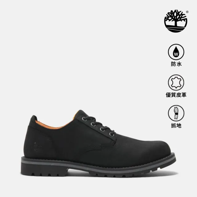【Timberland】黑色皮革防水休閒鞋 防水鞋 鞋子 男鞋 (A699PW05)
