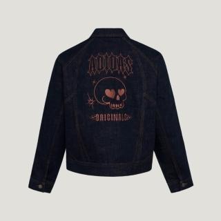 【adidas 愛迪達】Vday Dnm Jkt 男女 外套 夾克 休閒穿搭 黑 亞版 丹寧外套(KT6338)