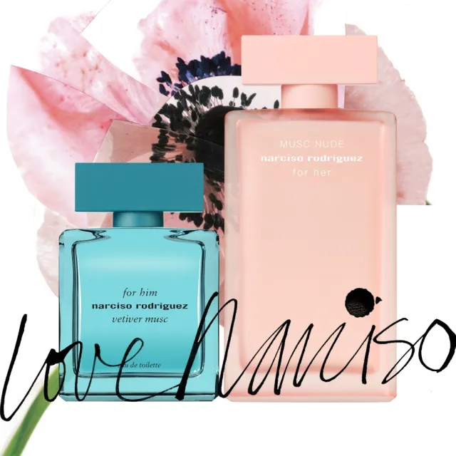 【NARCISO RODRIGUEZ】官方直營 for her粉裸繆思淡香精禮盒(淡香精+身體乳+沐浴膠)