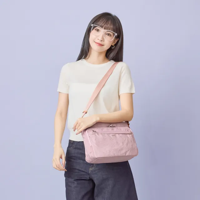 【OMC】雙11 輕盈紙感方層多口袋斜側背包33572(共5色)