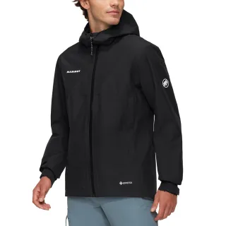 【Mammut 長毛象】Treeline HS Hooded Jacket AF GTX防風防水連帽外套 男款 黑色 #1010-32210