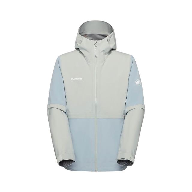 【Mammut 長毛象】Linard Guide HS Hooded Jkt AF 輕量防水防風連帽外套 星雲灰/鼠尾草 男款 #1010-30930