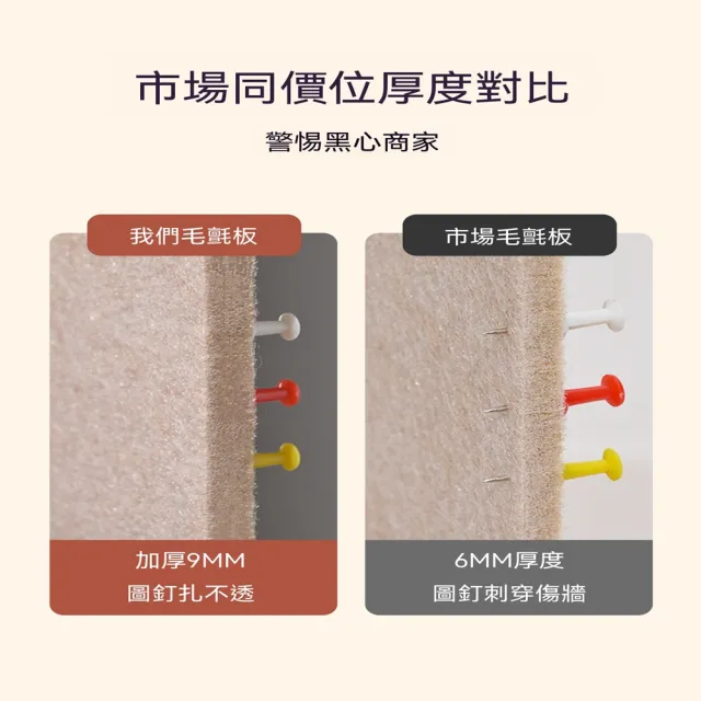 悅家家 毛氈牆貼60X120cm 軟木板免打孔 辦公室佈告欄 公司文化牆 公告欄 展示板 照片墻 預購12天