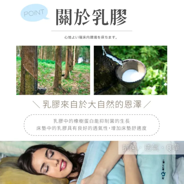 【ESSE 御璽】台灣製單人加大咖啡紗三線乳膠硬式獨立筒床墊3.5x6.2尺x25cm高階款