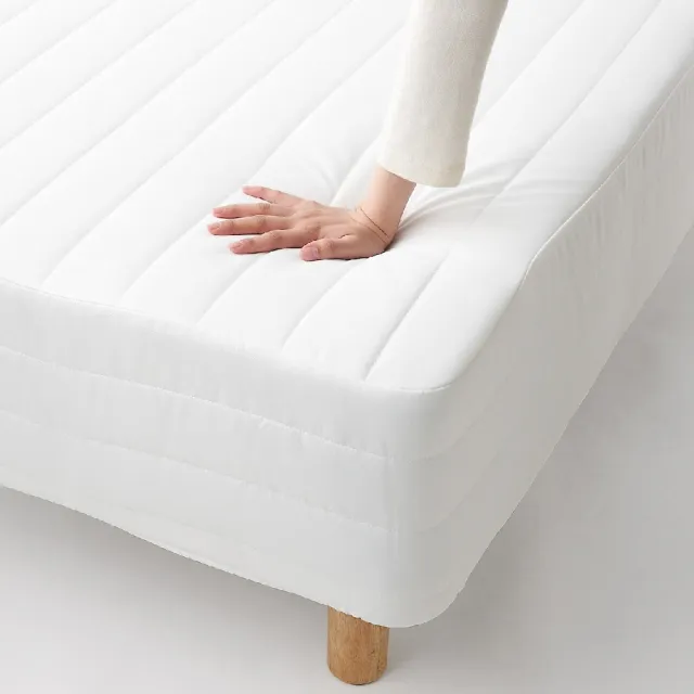 【MUJI 無印良品】附床板床墊/D/床墊套可水洗/組裝式/木製腳/12cm(大型家具配送)