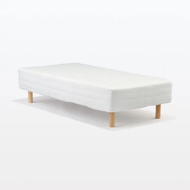 【MUJI 無印良品】附床板床墊/S/床墊套可水洗/組裝式/木製腳/20cm(大型家具配送)
