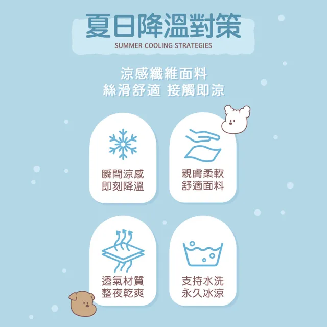 【DON】1107聯名系列-ICE TECH+冰絲涼感床包枕套組-雙人