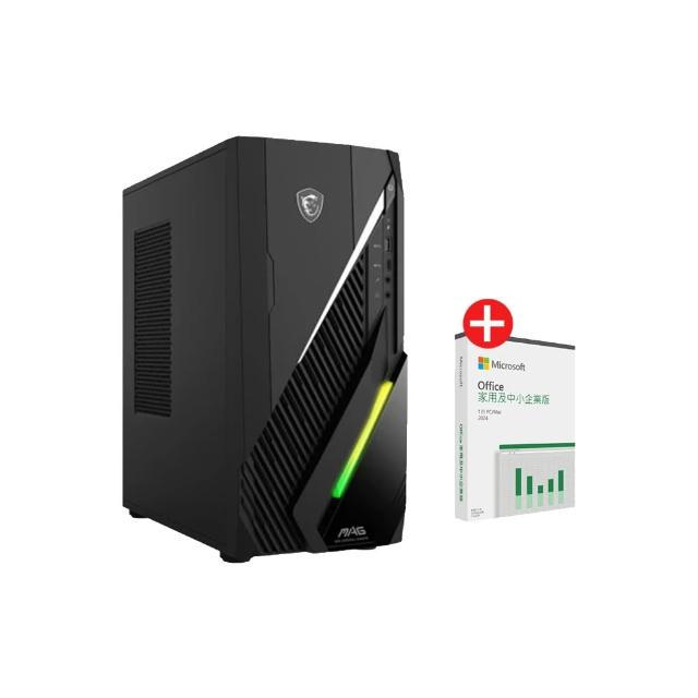 【MSI 微星】+Office2024企業版★i5 RTX5060Ti-16G電競電腦(MAG Infinite E1/i5-12400F/16G/1TB SSD/W11H)