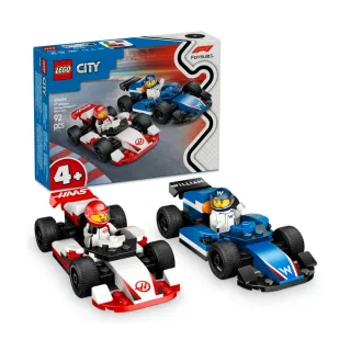 【LEGO 樂高】城市系列 60464 F1Williams Racing 和 Haas F1賽車(Formula1 賽車玩具)