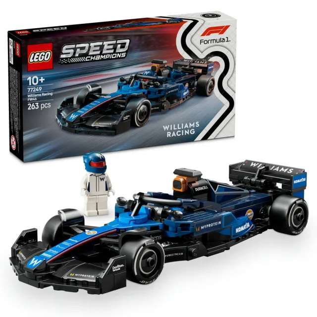 【LEGO 樂高】極速賽車系列 77249 Williams Racing FW46 F1賽車(一級方程式 威廉斯車隊 兒童玩具 跑車模型)