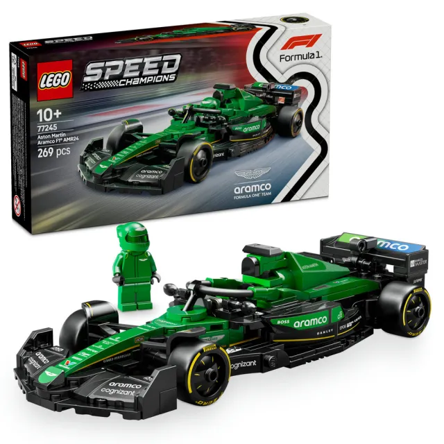 【LEGO 樂高】極速賽車系列 77245 Aston Martin Aramco F1AMR24 賽車(一級方程式 奧斯頓馬丁 跑車模型)