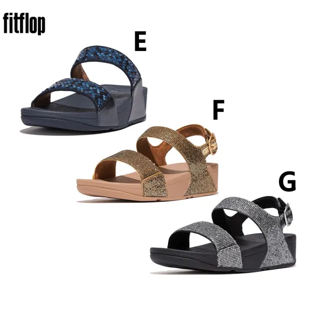 【FitFlop】F-MODE GO 可調式雙帶 / LULU 亮片後帶厚底 / IQUSHION 可調式扣環金屬皮革涼鞋-女(9款)