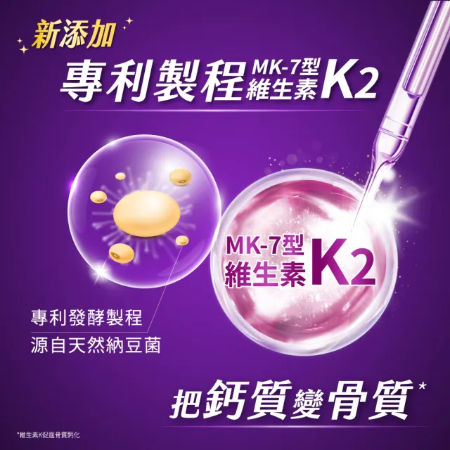 【挺立】高鈣強力錠+K2配方 2盒組(88錠/盒-鍾欣凌推薦 升級配方 新添加維生素K2)