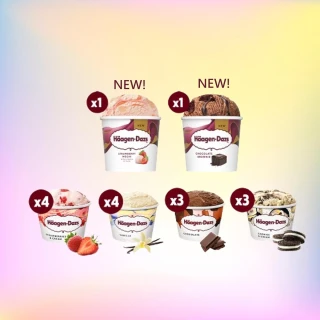【Haagen-Dazs 哈根達斯】新經典迷你杯16入組 (全新組合 新口味上市 甜點饗宴)