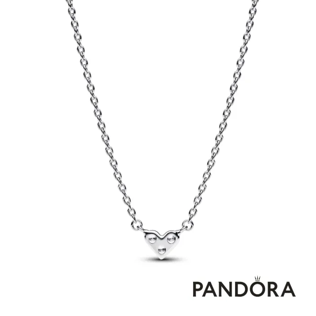 【Pandora 潘多拉】璀璨三角心形項鏈-飾品/情人節禮物/生日禮/純銀