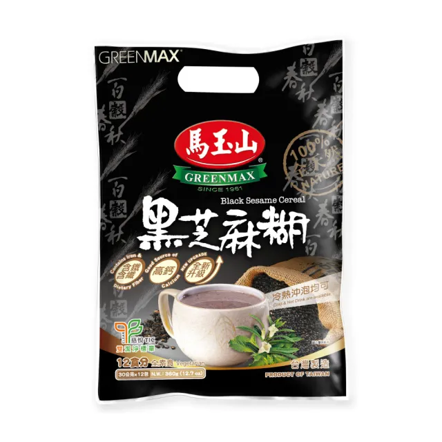 【馬玉山】黑芝麻糊(30gx12入/袋)