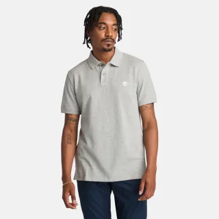 【Timberland】男款灰色休閒短袖Polo衫(A24H2V91)
