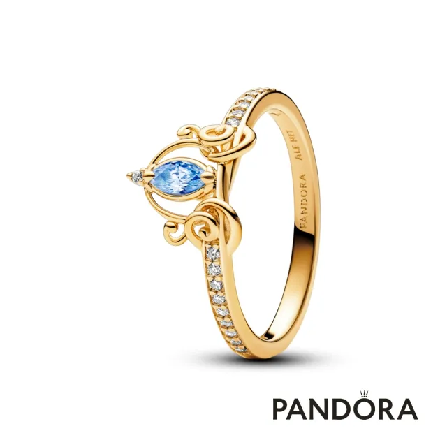 【Pandora 潘多拉】迪士尼《仙履奇緣》南瓜馬車造型戒指-飾品/情人節禮物/生日禮/鍍14k金