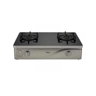 【林內】黑色玻璃台爐式感溫二口爐輕量爐架RTS-Q230G(基本安裝)